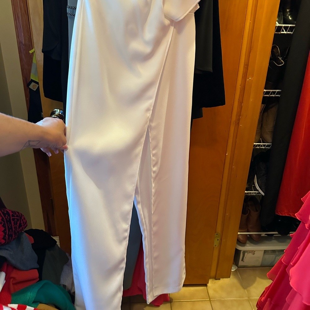 VENUS White Satin Dress